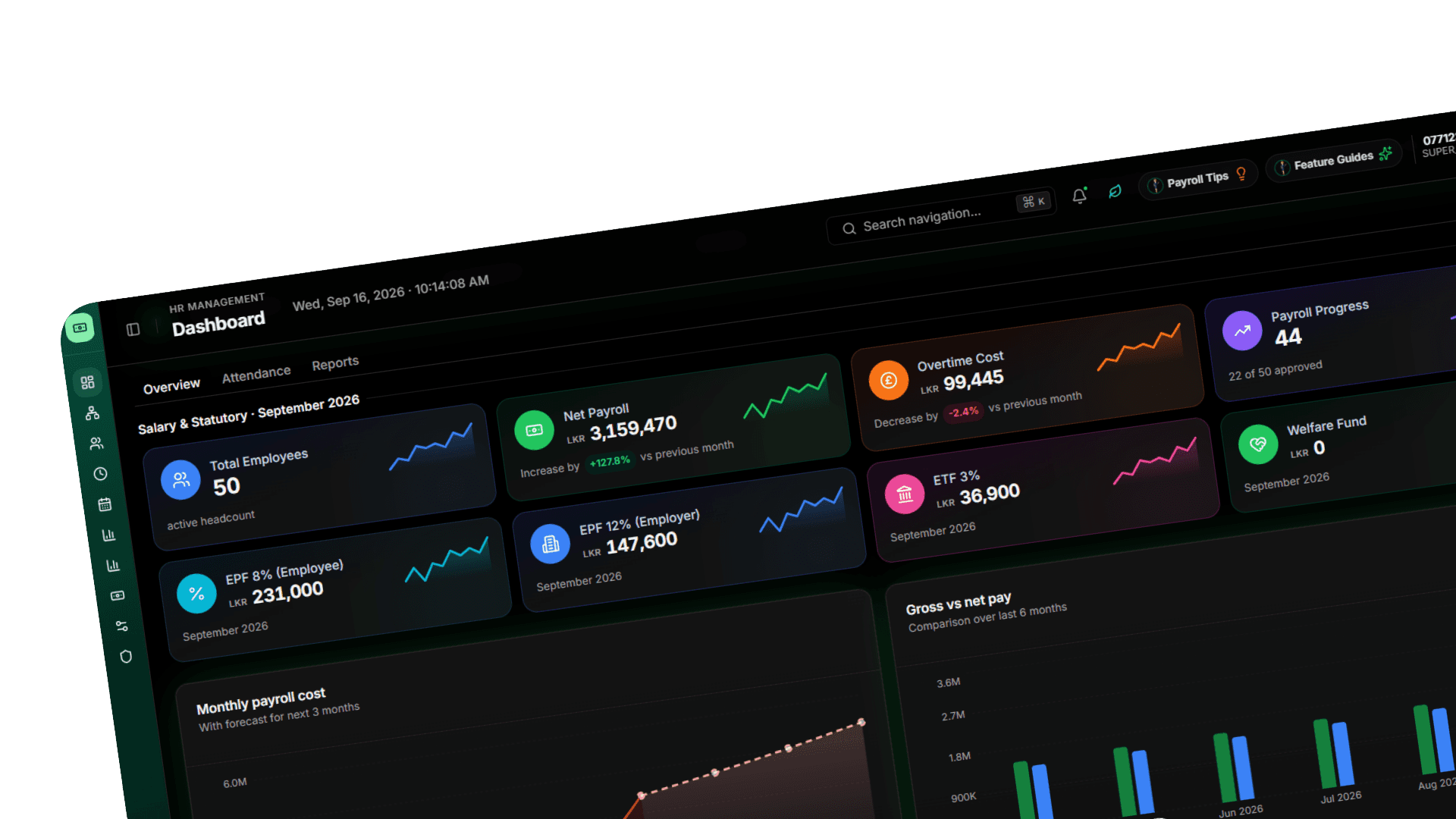 Dart Smart Payroll Processing Dashboard